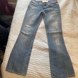 Ladies Joe’s Jeans Flare Distressed Flower Embroidered Jeans Size 26